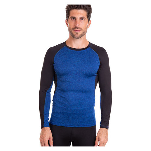 Компресійна футболка чоловіча з довгим рукавом Lidong LD-1005 3XL Чорно-синій (06531021) фото №1