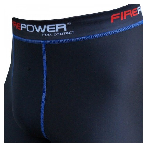 Шорти компресійні FirePower FPCS1 (L) Чорні із синім фото №2