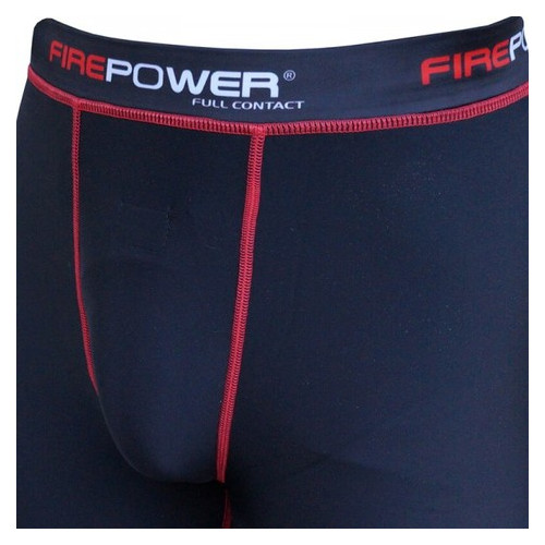 Компресійні штани FirePower FPCP1 (L) Чорні з червоним фото №2