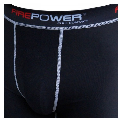 Компресійні штани FirePower FPCP1 (XL) Чорні з білим фото №2