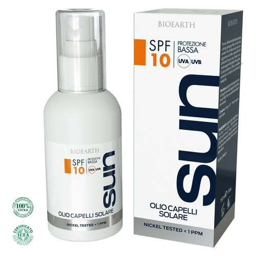 Солнцезащитное масло для волос Bioearth Sun SPF10 150 мл (8029182003595) фото №1