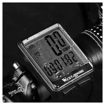 Велокомп'ютер West Biking 0702054 з підсвічуванням бездротовий спідометр фото №6