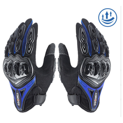 Мотоциклетні рукавички із захистом кісточок Pangusaxe SUOMY М чорно-синій фото №1