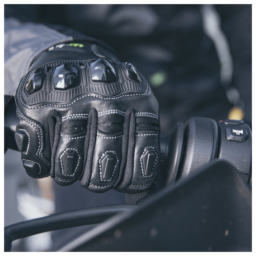 Шкіряні мото рукавички W-TEC Flanker B-6035 - чорний / M (16296-M) фото №4