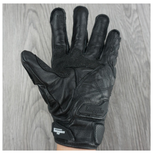 Мотоциклетні рукавички шкіряні із захистом кістяшок Furygan L чорний фото №4