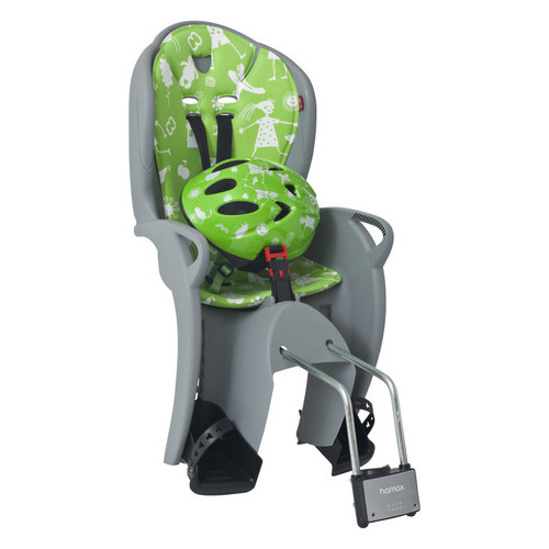 Комплект велокрісло дитяче Hamax Kiss шолом Зелений фото №1