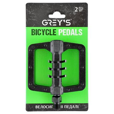 Велосипедні педалі GREYS із алюмінієвого сплаву, чорні, 1 пара GR14430 фото №4