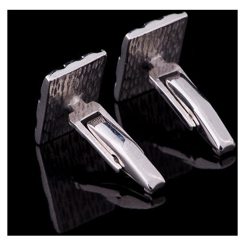 Серебряные запонки S-Oniks со вставкой эмали (12.7 г) (25019-12,7) фото №2