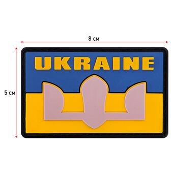 Шеврон патч на липучці FDSO Прапор України з гербом Ukraine TY-9924 Сіро-жовто-блакитний (59508310) фото №7