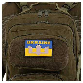 Шеврон патч на липучці FDSO Прапор України з гербом Ukraine TY-9924 Сіро-жовто-блакитний (59508310) фото №5