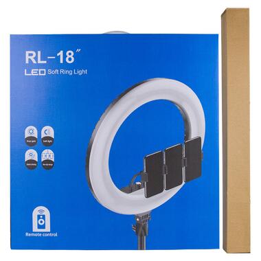 Кільцева світлодіодна LED лампа Epik Arc Ring Remote control 18 + tripod 2.1m Black фото №31
