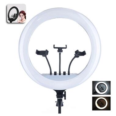 Кільцева світлодіодна LED лампа Epik Arc Ring Remote control 18 + tripod 2.1m Black фото №9