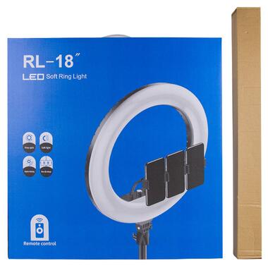Кільцева світлодіодна LED лампа Epik Arc Ring Remote control 18 + tripod 2.1m Black фото №30