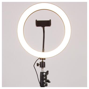 Кільцева світлодіодна LED лампа Epik Flat Ring 10 + tripod 2.1m Black фото №37