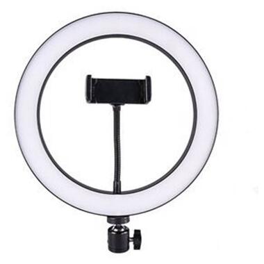 Кільцева світлодіодна LED лампа Epik Flat Ring 10 + tripod 2.1m Black фото №1