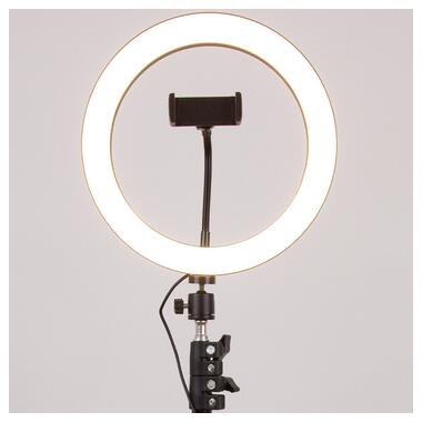 Кільцева світлодіодна LED лампа Epik Flat Ring 10 + tripod 2.1m Black фото №38