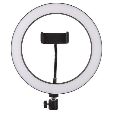 Кільцева світлодіодна LED лампа Epik Flat Ring 10 + tripod 2.1m Black фото №2