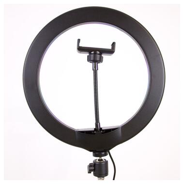 Кільцева світлодіодна LED лампа Epik RGB Arc Ring 13 + tripod 2,1m Black фото №31