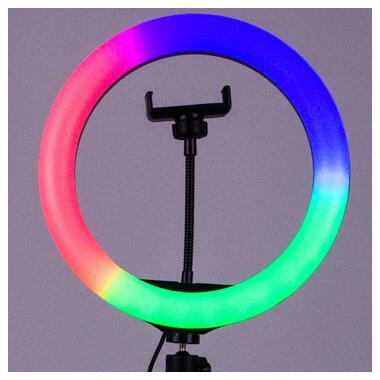 Кільцева світлодіодна LED лампа Epik RGB Arc Ring 13 + tripod 2,1m Black фото №21