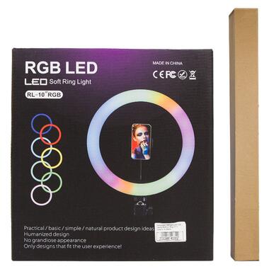 Кільцева світлодіодна LED лампа Epik RGB Arc Ring 13 + tripod 2,1m Black фото №24