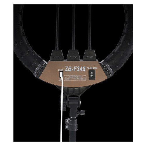 Кільцева Led лампа ZB-F348 пульт та 3 тримачі (14337) фото №4