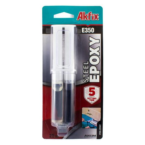 Епоксидний клей Akfix E350 для сталі 25 мл фото №1