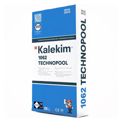 Клей для плитки з гідроізолюючими властивостями Kalekim Technopool 1062 25 кг фото №1