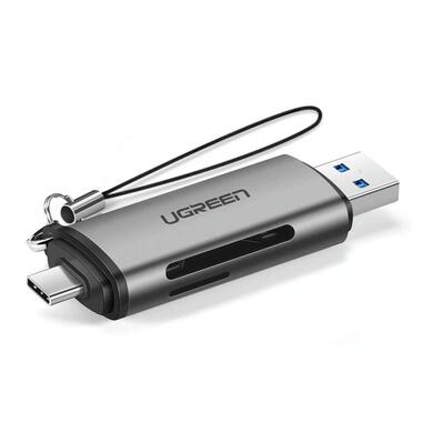 Кардрідер UGREEN CM185 USB 3.0 type-A, type-C Gray (UGR-50706) фото №1