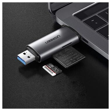 Кардрідер UGREEN CM185 USB 3.0 type-A, type-C Gray (UGR-50706) фото №4