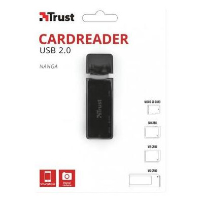 Зчитувач флеш-карток Trust Nanga USB 2.0 BLACK (21934) фото №3
