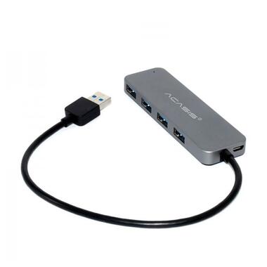 USB hub Acasis HS-080 на 4 порти USB 3.0 (Сріблястий) фото №2