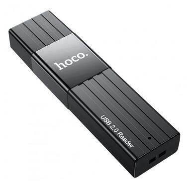 Кардрідер USB2.0 Hoco HB20 Black (HB20U2) фото №1