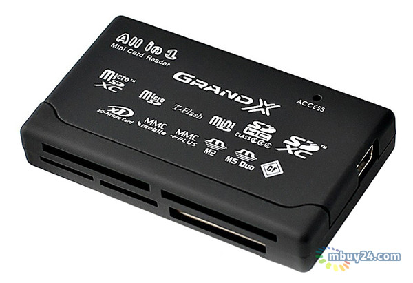 Картридер Grand-X All-in-One 64Gb to 2Tb SDXC (CRX05) Black