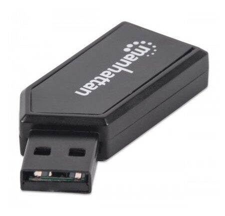 Картридер Manhattan mini USB2.0 Black, Mobile внешний (101677) фото №1
