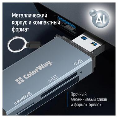 Кардридер ColorWay USB 2.0/USB-C для CF/SD/MicroSD (CW-CR-01) фото №9