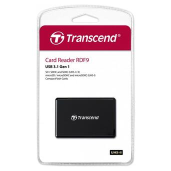 Зчитувач Flash-карт Transcend USB 3.1 RDF9K UHS-II Black R260/W190MB/s (TS-RDF9K2) фото №4