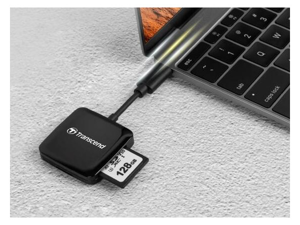 Кардрідер Transcend USB 3.2 Gen 1 Type-C SD/microSD Black (TS-RDC3) фото №5