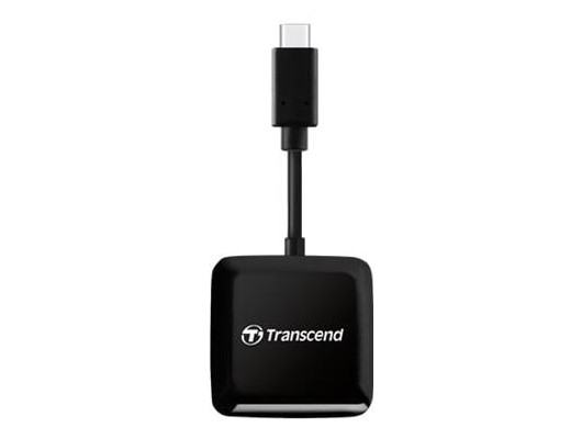 Кардрідер Transcend USB 3.2 Gen 1 Type-C SD/microSD Black (TS-RDC3) фото №1