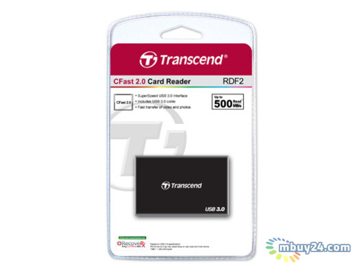 Картридер Transcend CFast USB 3.0 Black (TS-RDF2) фото №3