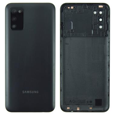 Задня частина корпусу Samsung Galaxy A03S SM-A035F Black (з склом камери) фото №1