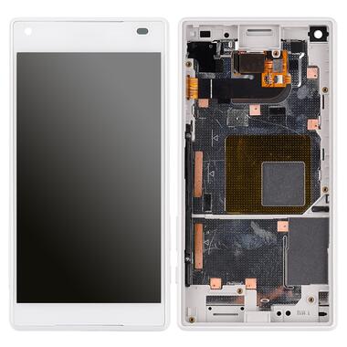 Дисплей Sony Xperia Z5 (E6653 / SO-01H / SOV32 / E6603) complete with frame White фото №2