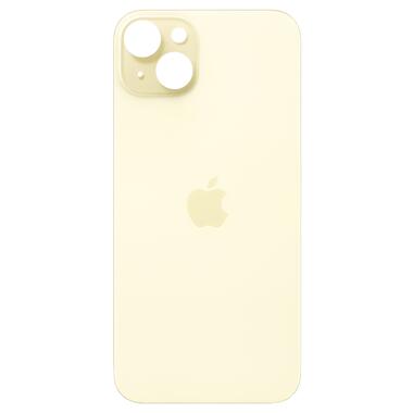 Кришка задня iPhone 15 Plus Yellow (великий виріз під камеру) фото №1