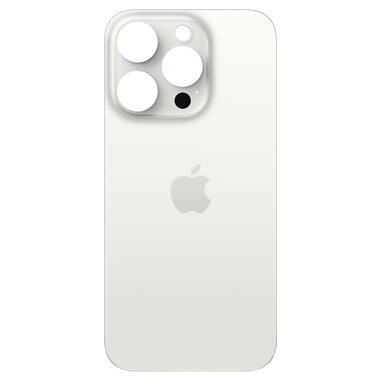 Кришка задня iPhone 15 Pro White (великий виріз під камеру) фото №3