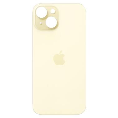 Кришка задня iPhone 15 Yellow (великий виріз під камеру) фото №1