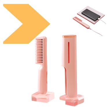 
Гребінець для волосся прямий з USB-інтерфейсом, HAIR COMB 297, рожевий/зелений (42977-HAIR COMB_191) фото №1