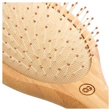 Щітка для волосся масажна бамбукова Olivia Garden Bamboo Touch Detangle Nylon M (ID1032) фото №3