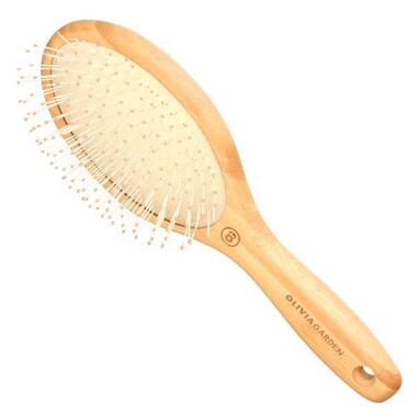 Щітка для волосся масажна бамбукова Olivia Garden Bamboo Touch Detangle Nylon M (ID1032) фото №2