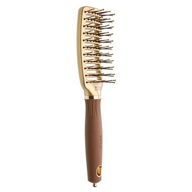 Щітка для волосся Olivia Garden EXPERT STYLE VENT Nylon Bristles Gold & Brown (ID2075) фото №2