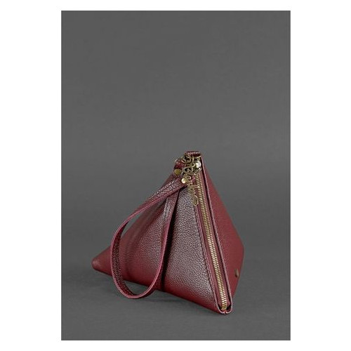 Шкіряна жіноча сумка-косметичка Піраміда Марсала Blank Note BN-BAG-25-marsala фото №3