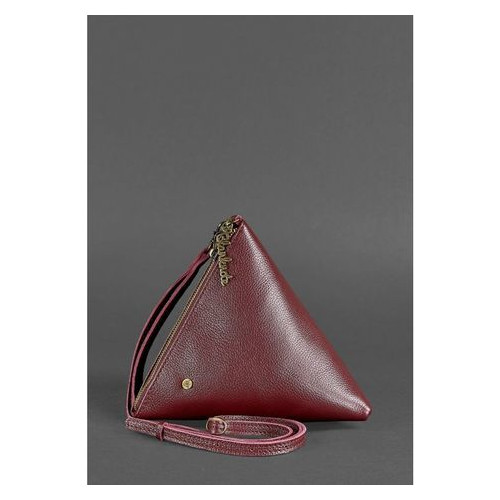 Шкіряна жіноча сумка-косметичка Піраміда Марсала Blank Note BN-BAG-25-marsala фото №2
